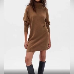 GAP Camel Long Sleeve Sweater Dress